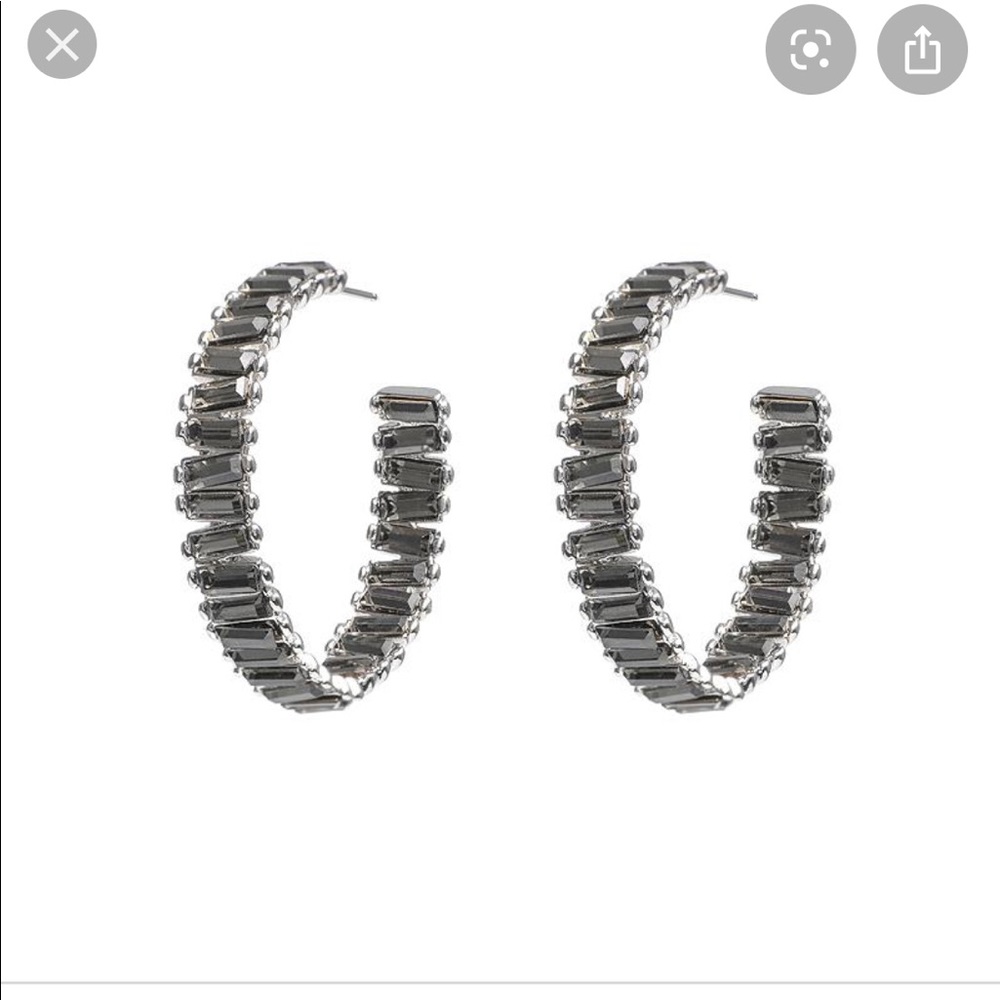Melissa Lovy Baby Serena Hoops in Black Diamond